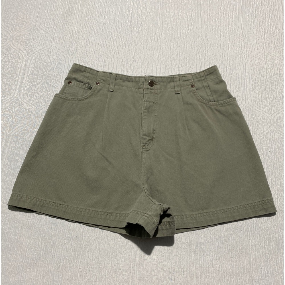 Vintage USA Sonoma Jean Company Petite Green High Waist Mom Shorts‎ Size 10
